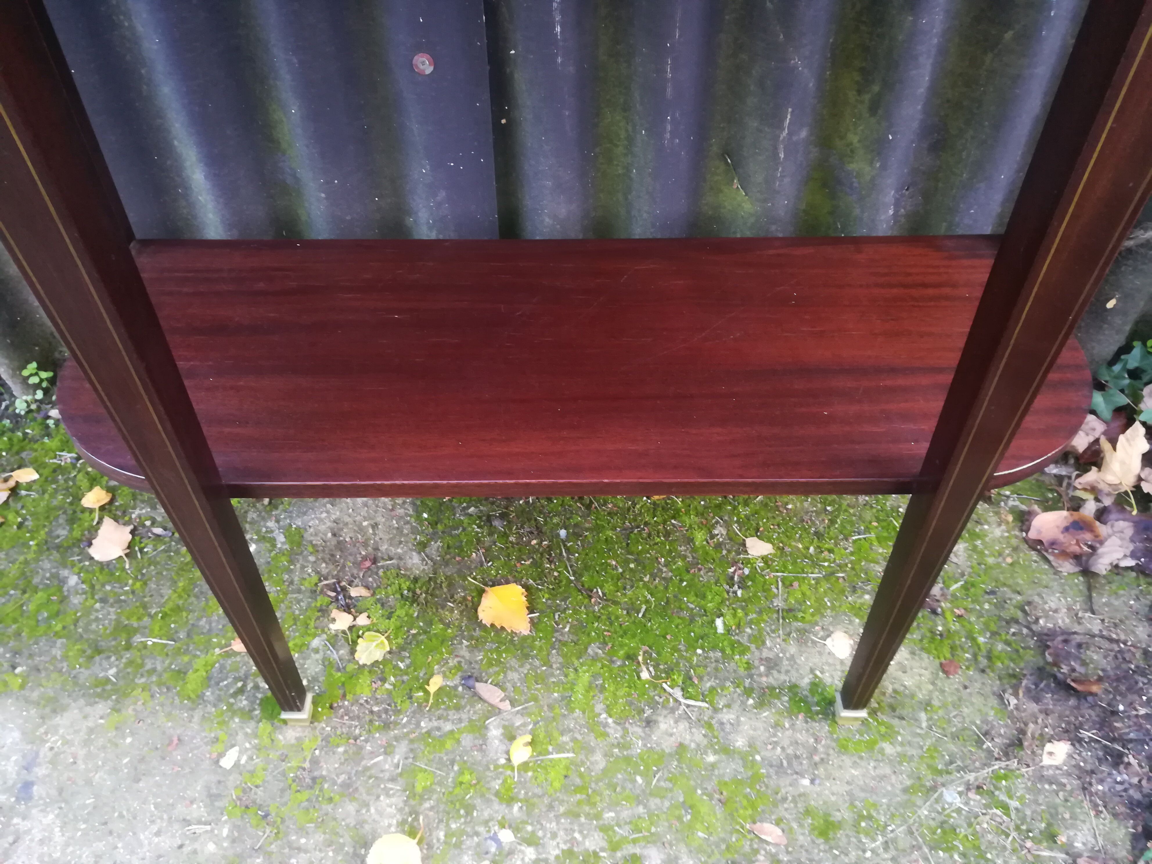 Louis XVI-style mahogany and marble console