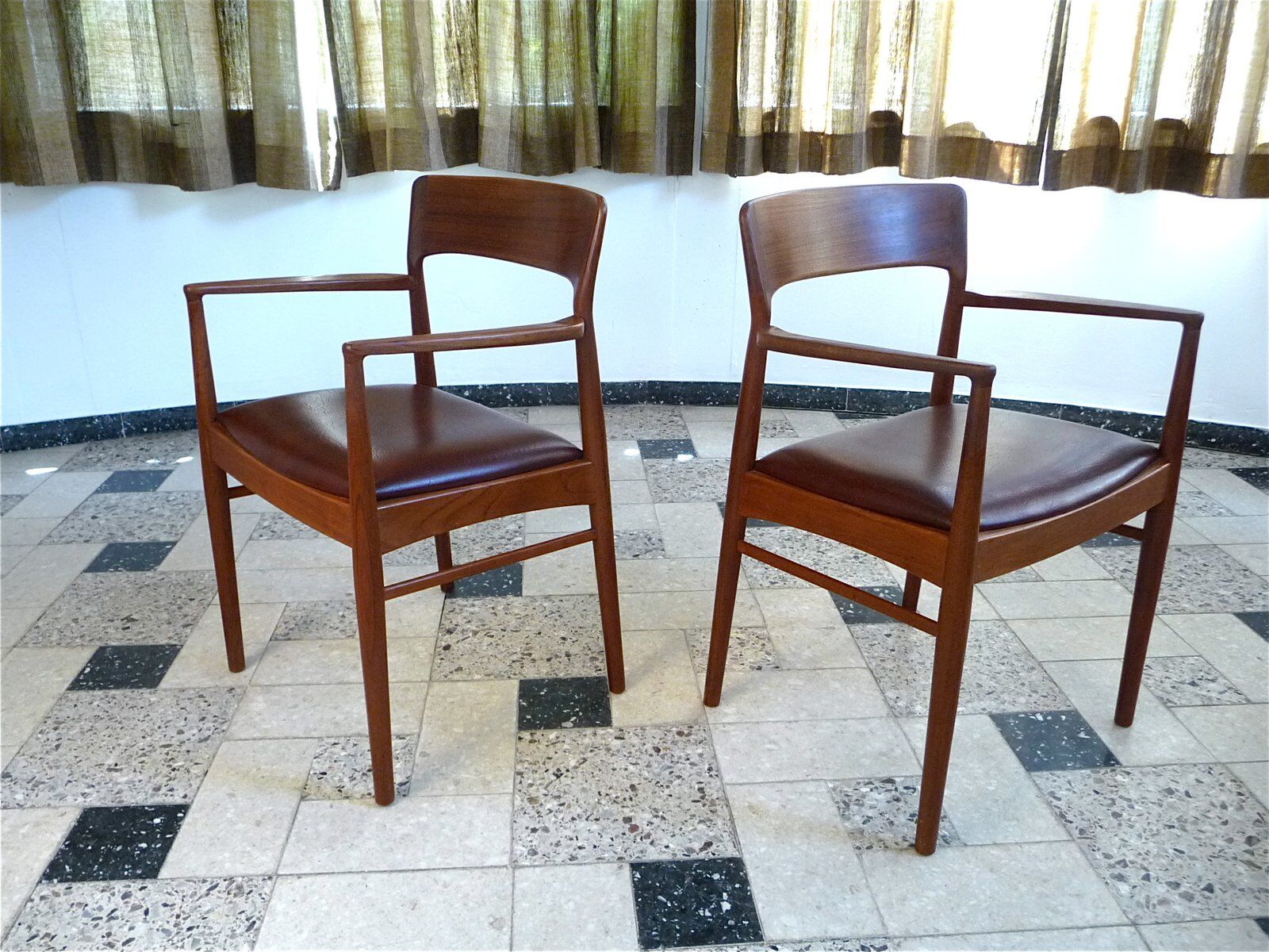 Set of 2 Scandinavian teak armchairs from Korup Stolefabrik, Denmark 1960s