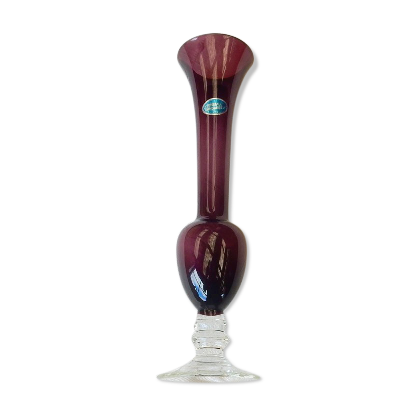 Purple crystal vase