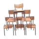 Lot de 6 chaises empilables industrielles