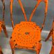 Set of four industrial metal dining chairs by Joseph Mathieu, painted steel, 1920s, France