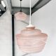 Pink glass ceiling lamp (per piece), 1960s