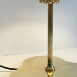 Chic brass lamp with vintage clover tray