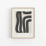 Abstract lines giclee print, 50x70cm
