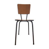 Chaise formica marron avec structure noire