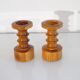 Pair of Scandinavian wooden candle holders 1970
