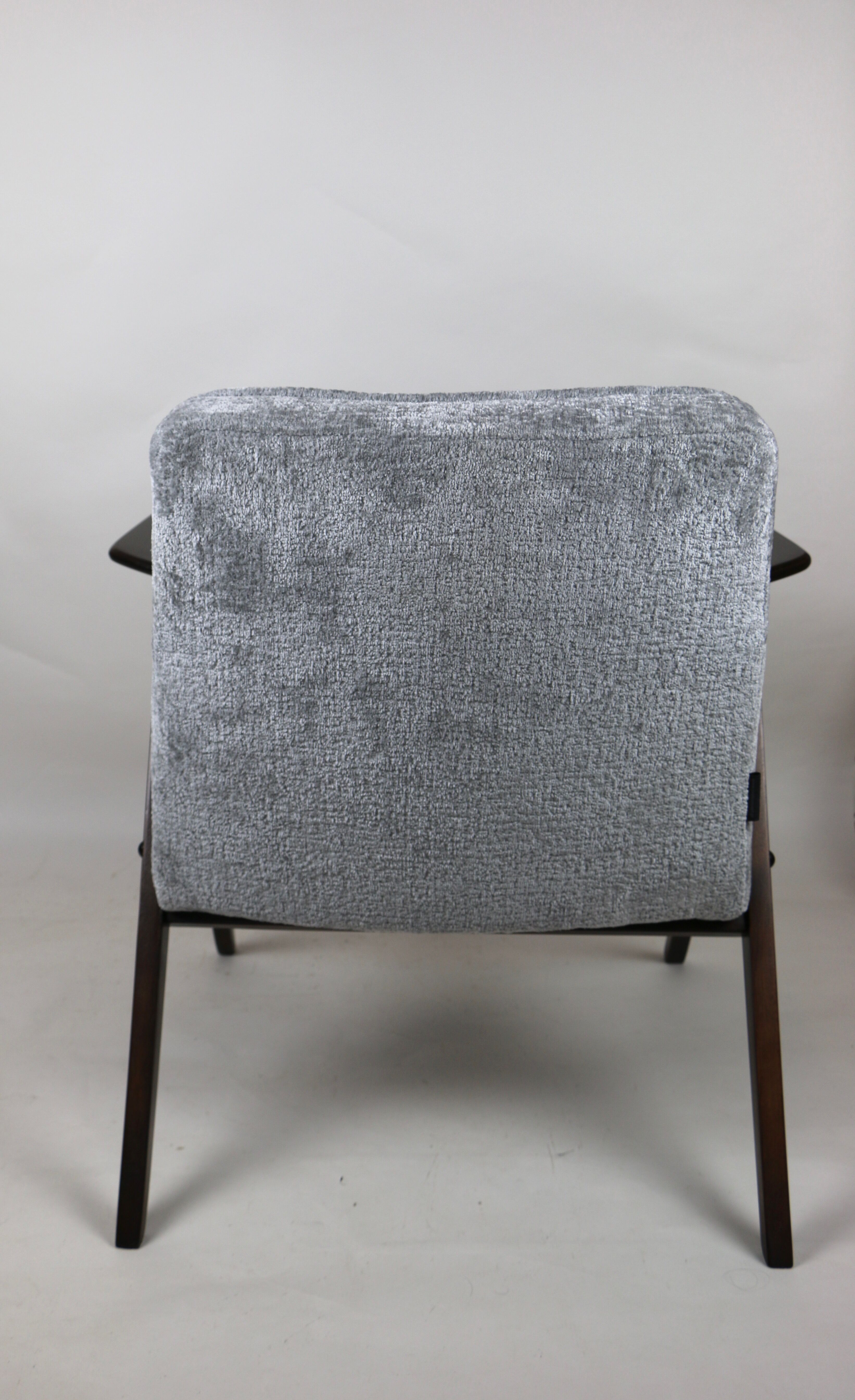 Grey Silver Bunny Armchair by Józef Chierowski, 1970s