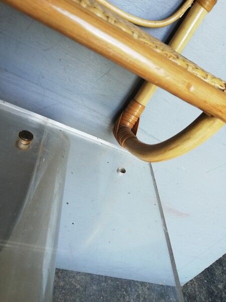 Rattan wall shelf ep 1970