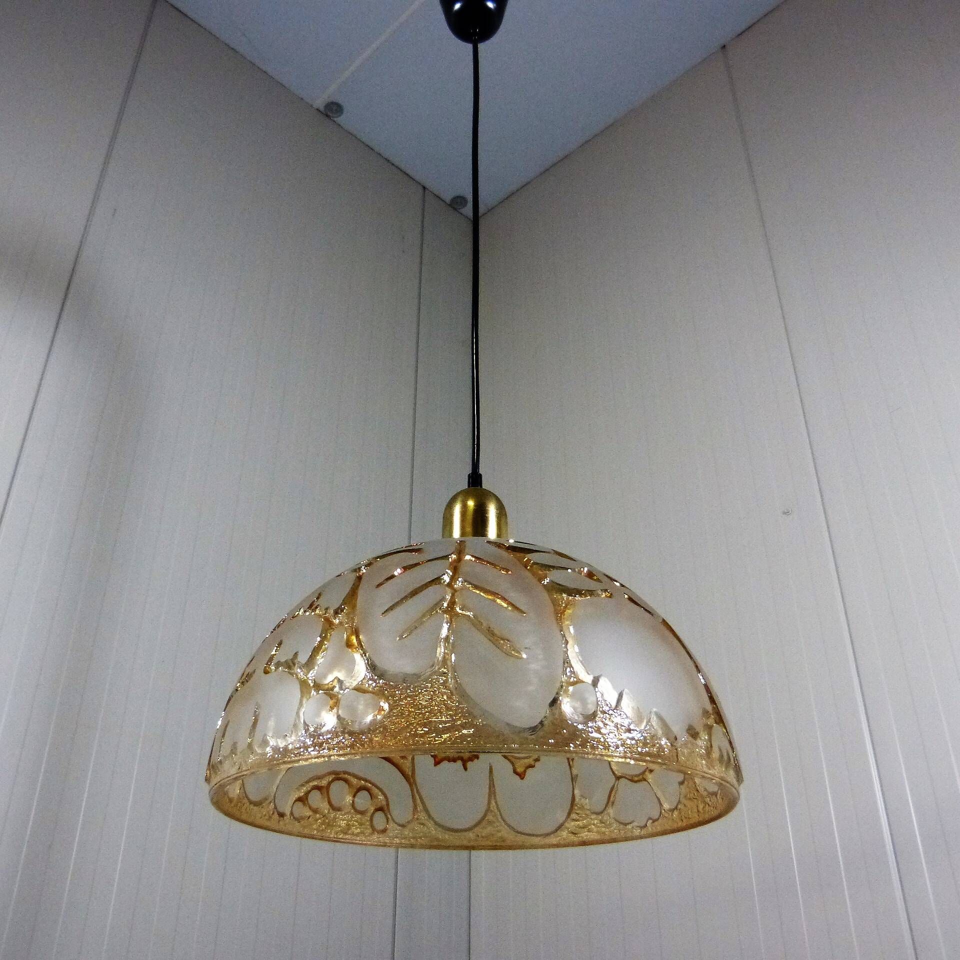 Peill & Putzler glass hanging lamp 1960-70’s
