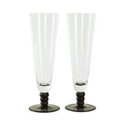 Pair of champagne glasses, Italian design, 1970s, production: Italy