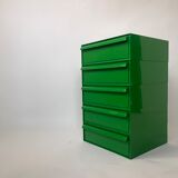 1970s plastic stacking chest of drawers by Interstore