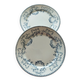 2 dessert plates U&C Sarreguemines, Mozart model