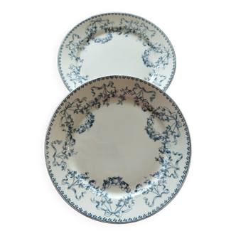 2 dessert plates U&C Sarreguemines, Mozart model