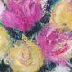 Painting on canvas, bouquet of roses, Georges Rocher