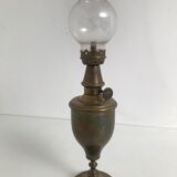 Copper and brass oil lamp
