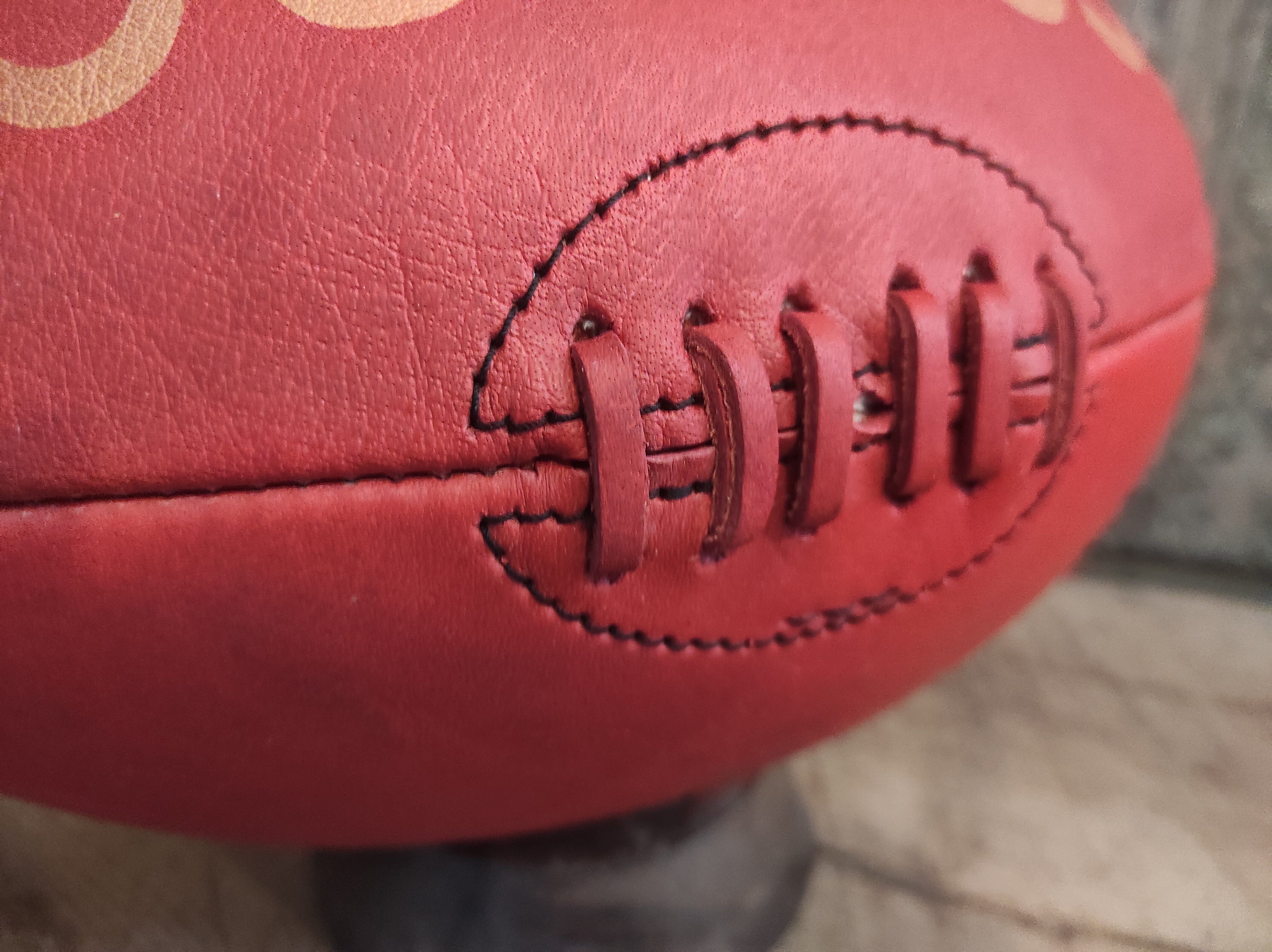 Vintage leather rugby ball Toulouse