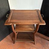 Walnut wheeled dessert trolley, circa 1900