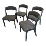 Série de 4 chaises Baumann modèle Gondole, années 1970