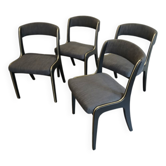 Série de 4 chaises Baumann modèle Gondole, années 1970