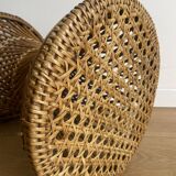 Vintage rattan and cane stool