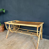 Table basse en rotin