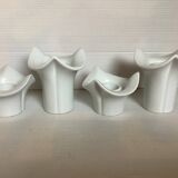 Four white candle holders KPM bavaria Germany