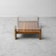 Vintage coffee table in glass and wood, modernist design, 1970s