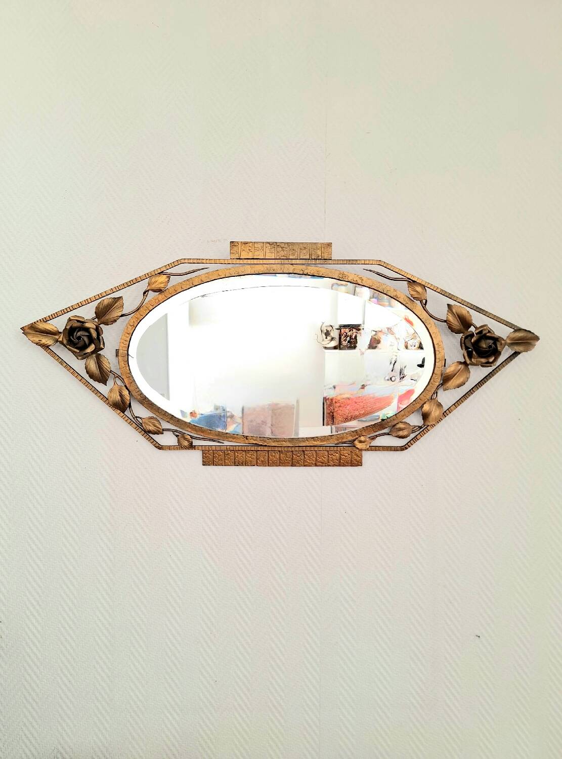 Large Art Deco Mirror, Retro Vintage Decoration