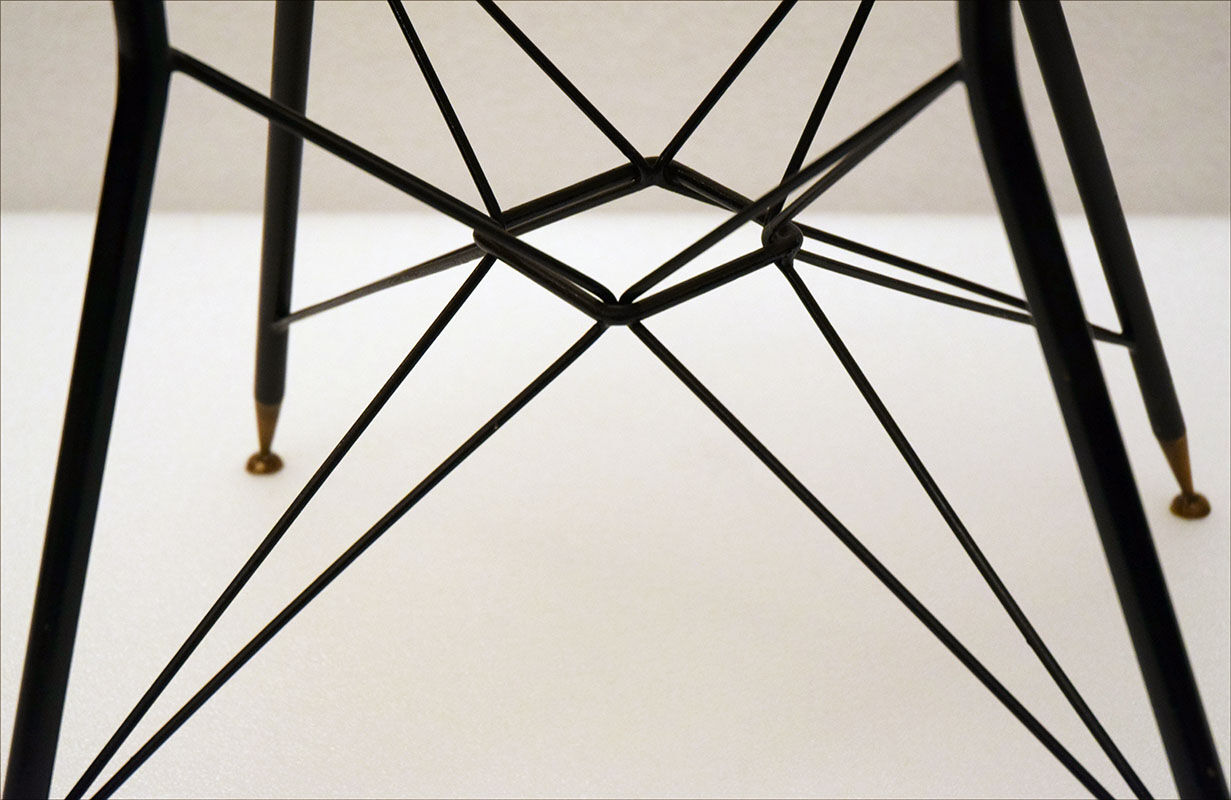 Italian Black & Red Dining Chairs, Set of 4