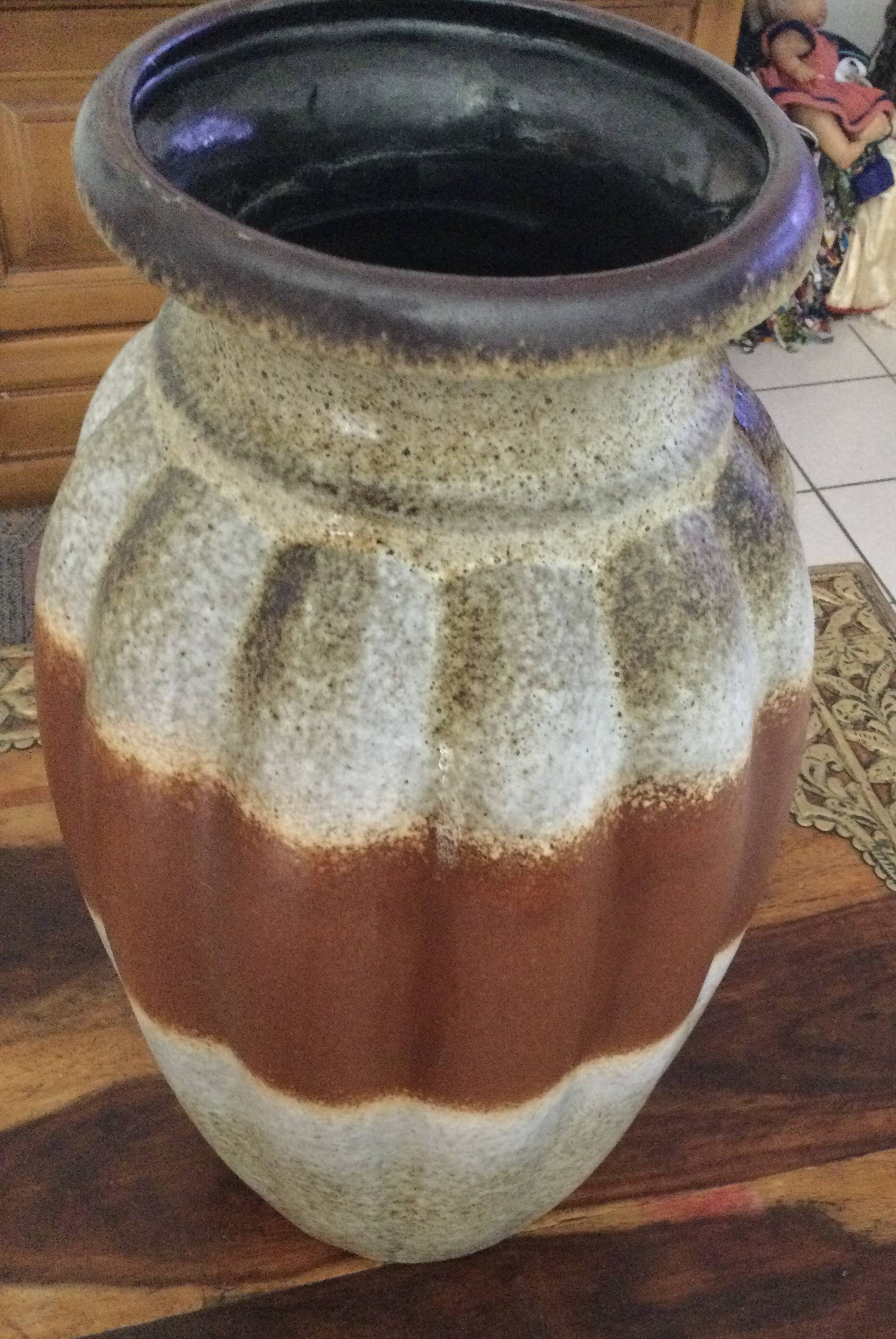 Vintage floor vase Scheurich 292 Ceramic W. Germany 40 cm