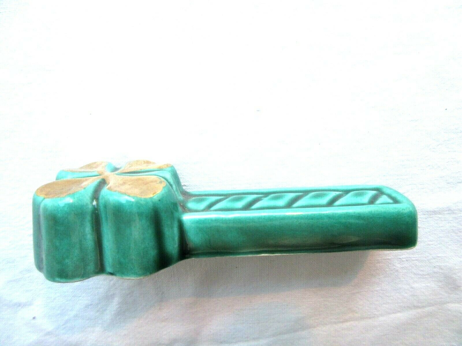 Set of knife holders, 12 art-deco knife rests, 4-leaf clover gold