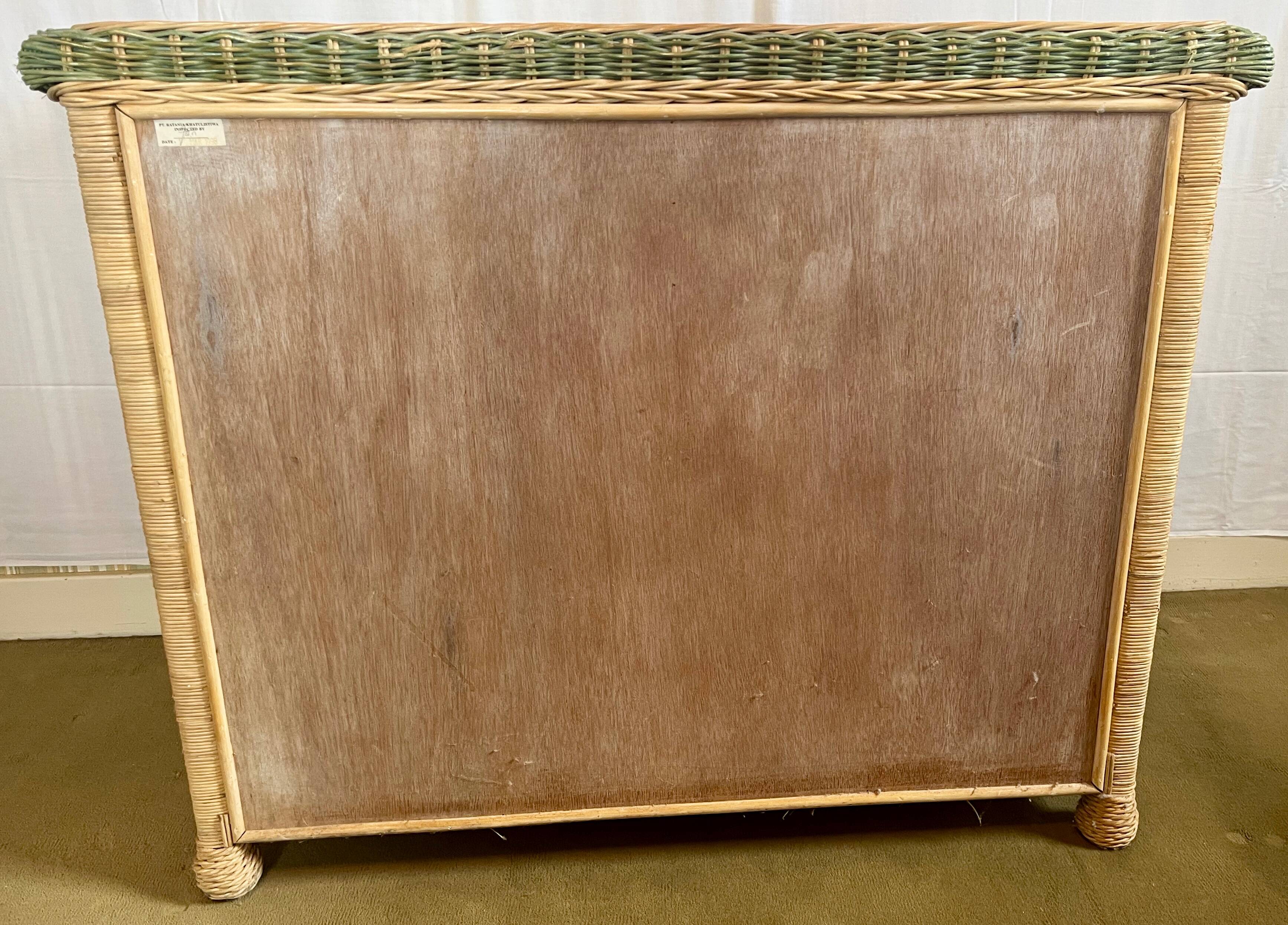 Vintage wicker chest of drawers, 80s/90s.