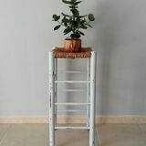 Antique stool high mulched