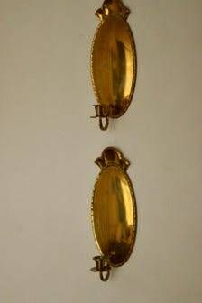Pair of Swedish Mid-Century Brass Wall Sconces