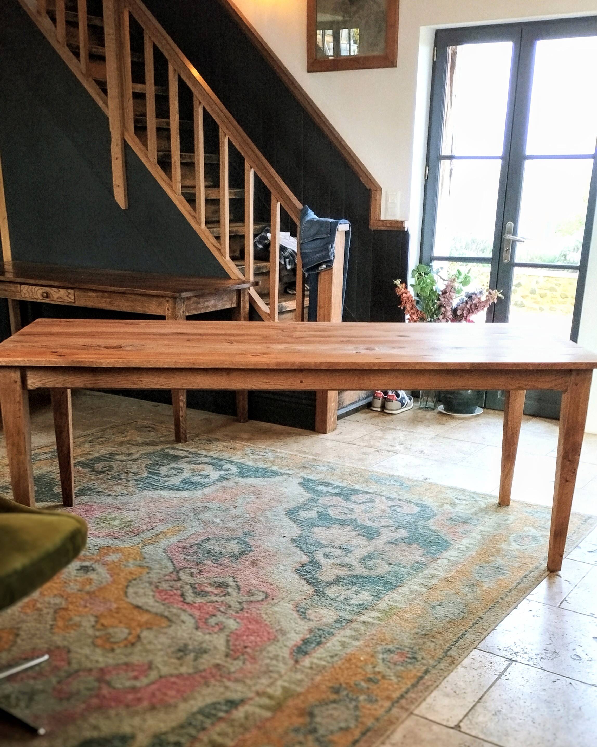 Danish Farmhouse Table with Patina