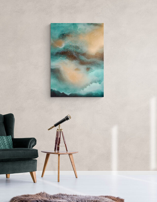 Together In Electric Dreams - Abstract art canvas