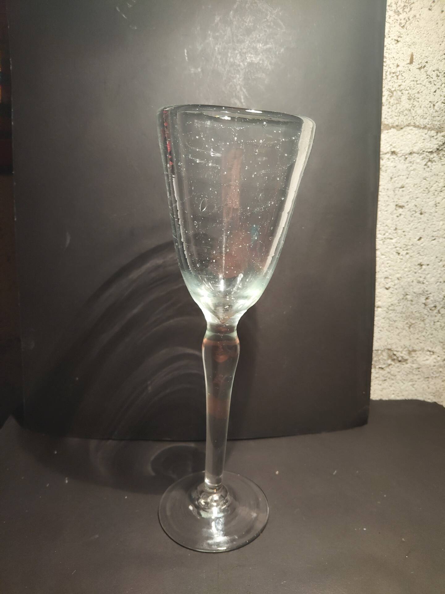 Large bubble glass chalice Saba Biot