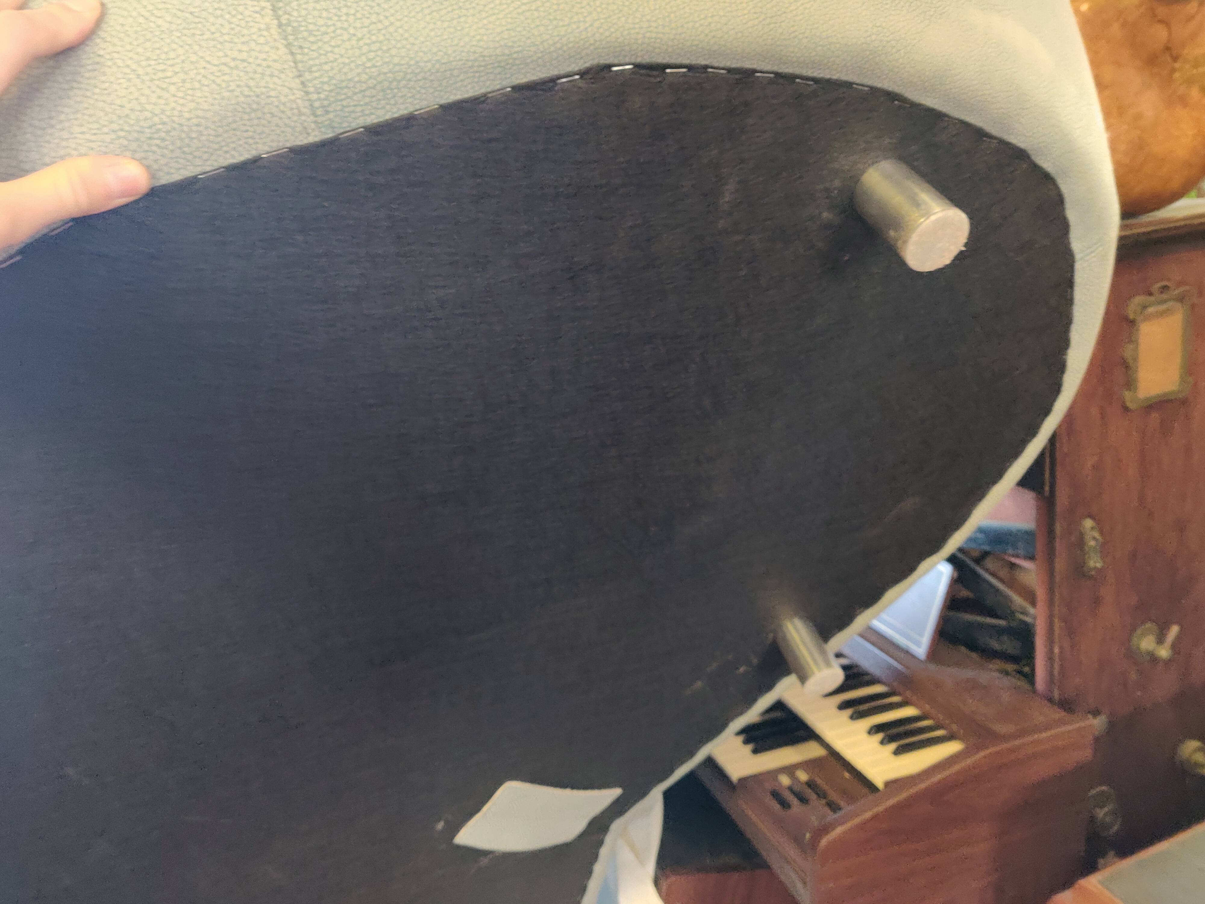 Canape design roche bobois blue leather