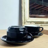 Two Breakfast Mugs APILCO Flora – Black and White
