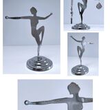Metal jewelry holder Art Deco style bathroom decor