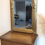 Gold Art Deco Mirror 74 X 55 cm