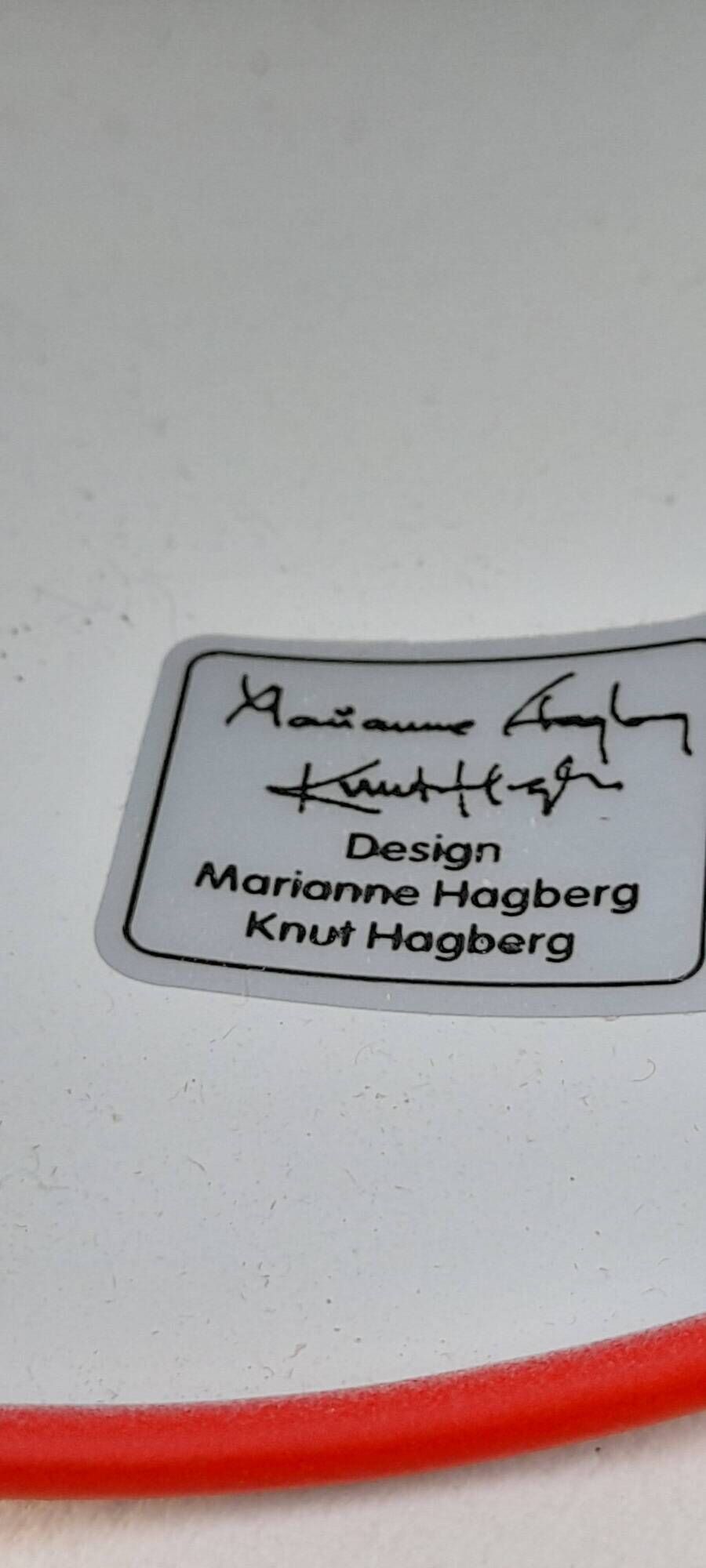 Pair of adjustable red aplliques by Knut and Marianne Hagberg 60s
