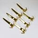 Up to 5 large vintage brass wall hooks by Carl Aubock #4056, Austria, 1950s.