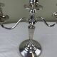 Silver metal chandelier with 3 lights