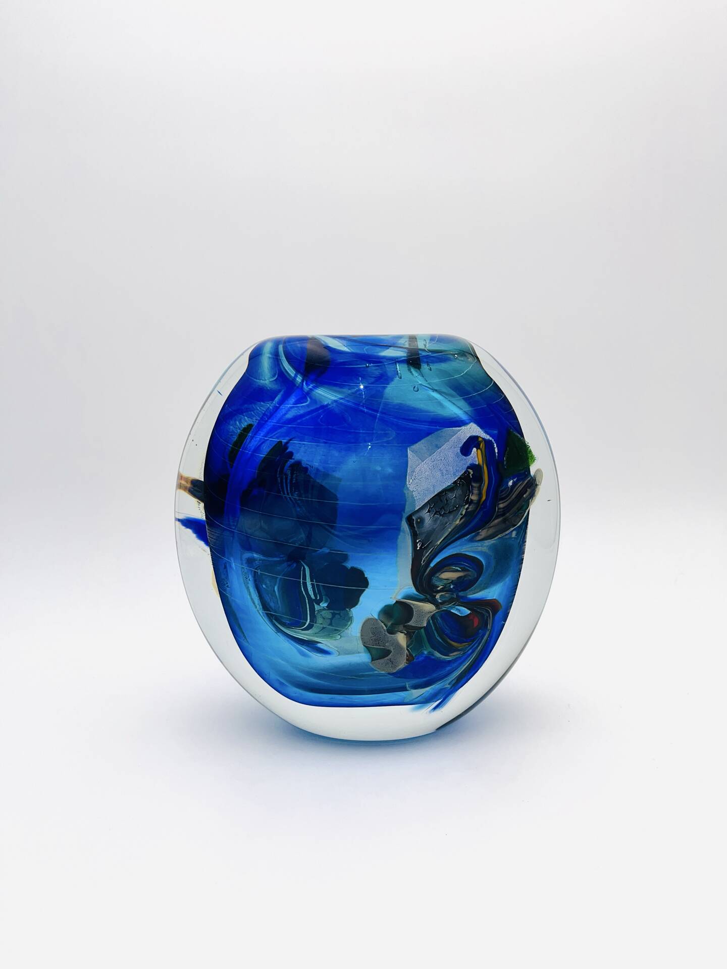 Vase Robert Pierini 2002 Studio Glass 6.3kg Inclusion Polychrome Signed
