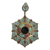 Enamelled bronze candlestick