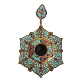 Chandelier en bronze émaillé