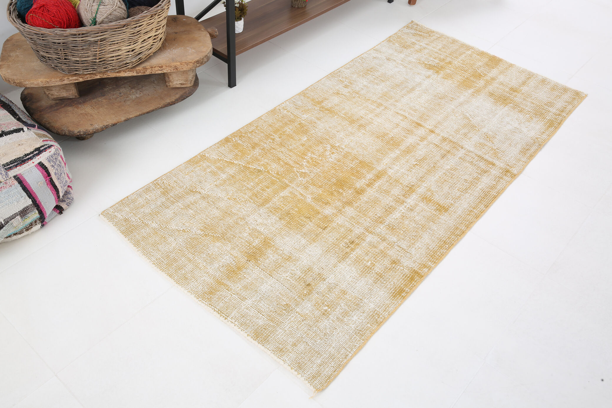 3x6 Faded Yellow Turkish Rug