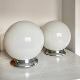 Opaline globe ceiling light