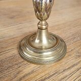 Blue vase, brass base early 20th century